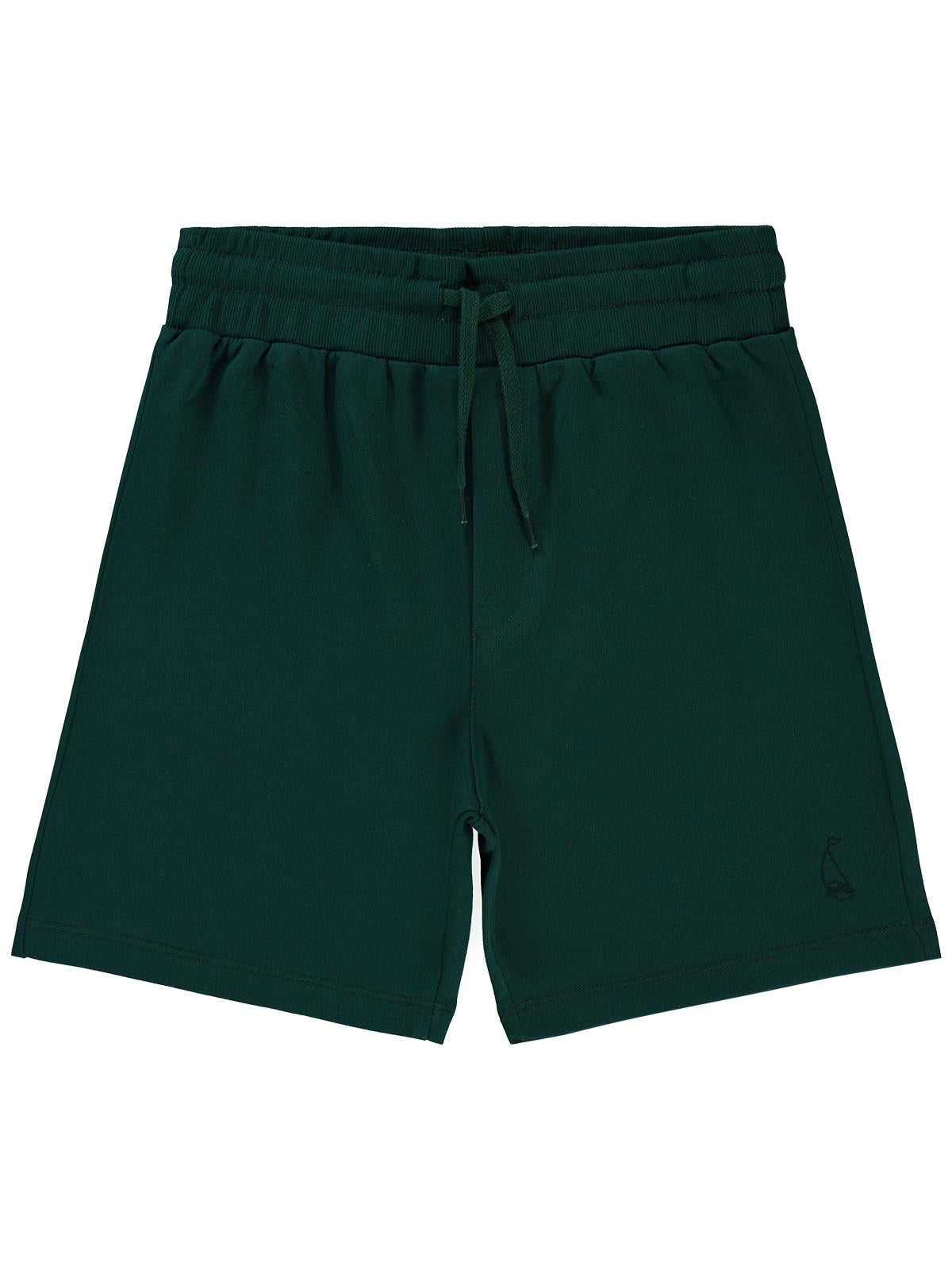 Civil Boys Yelken Nakışlı Basic 10-13 Yaş Şort - Yeşil