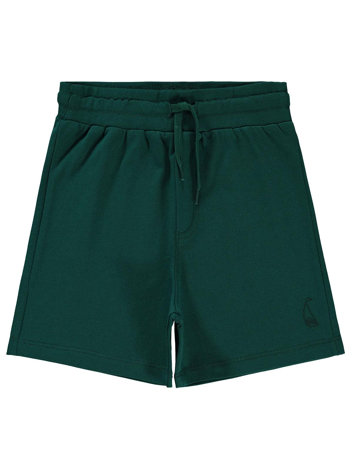Civil Boys Yelken Nakışlı Basic 6-9 Yaş Şort - Yeşil