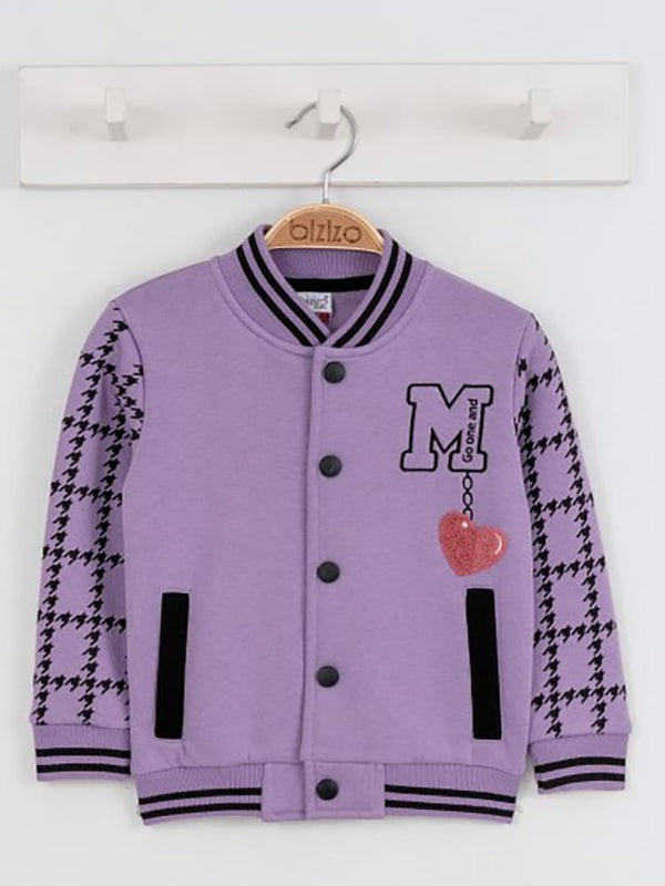 Bizizo Kız College Hırka 2-5 Yaş Hırka - Lila