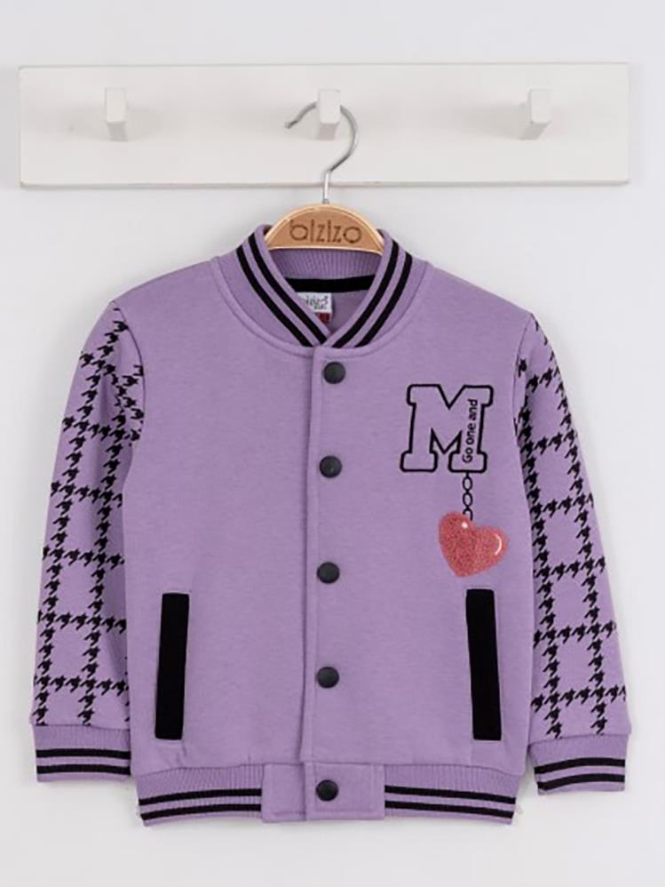 Bizizo Kız College Hırka 2-5 Yaş Hırka - Lila