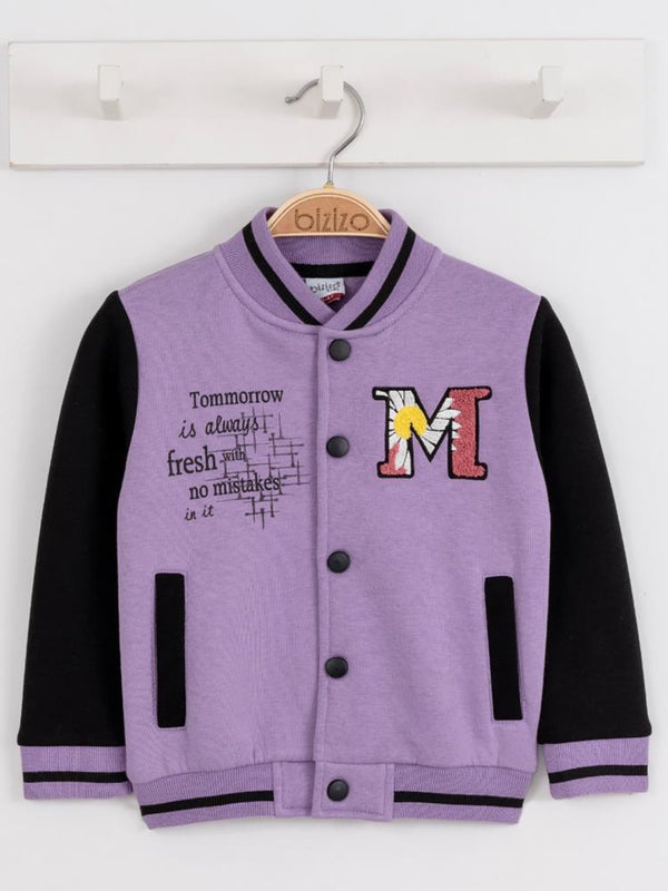 Bizizo Kız College Hırka 2-5 Yaş Hırka - Lila