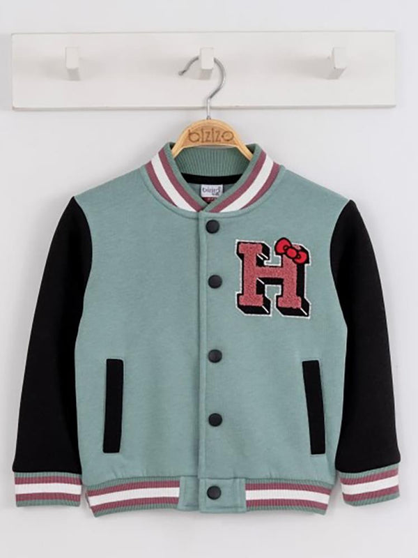 Bizizo Kız College Hırka 2-5 Yaş Hırka - Yeşil