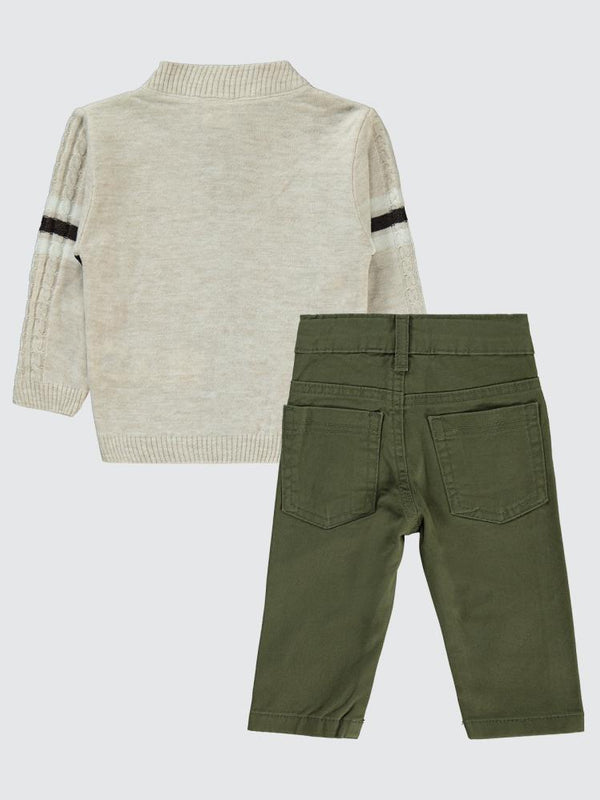 Civil Baby Hırkalı 3'Lü 6-18 Ay Takım - Bej