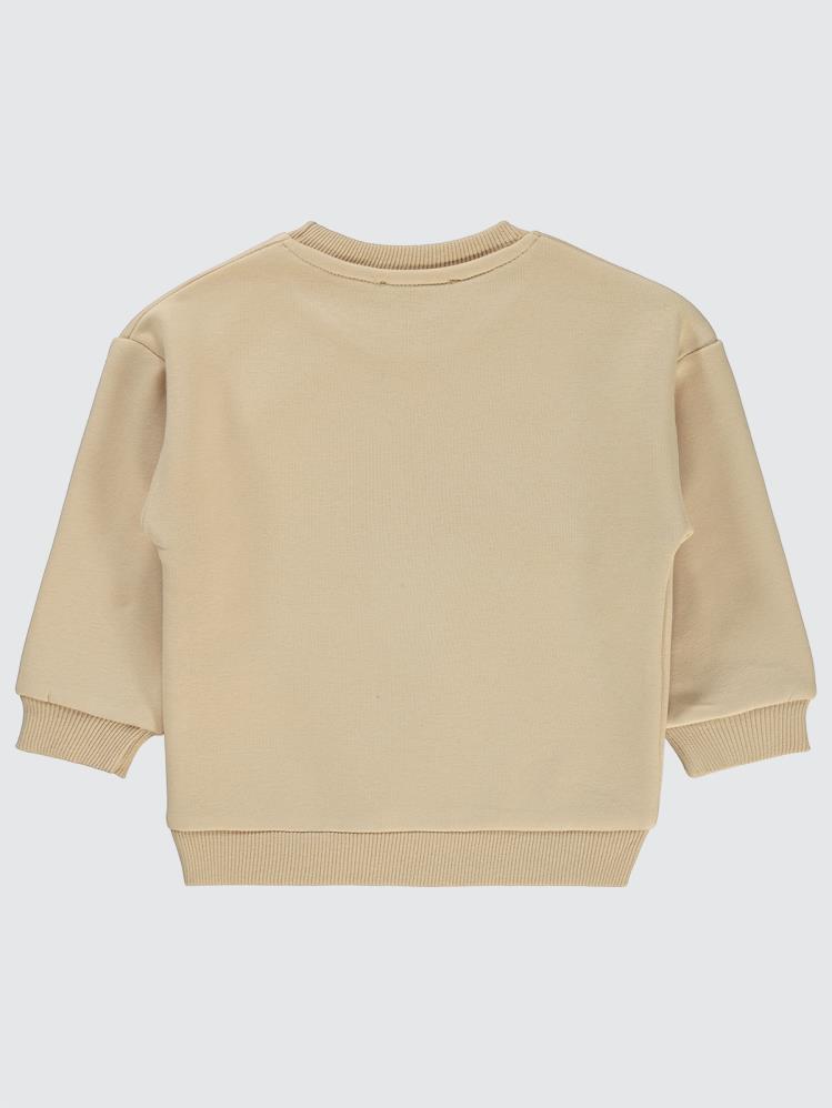 Civil Boys Oops Kaplan Baskılı 2-5 Yaş Sweatshirt - Bej