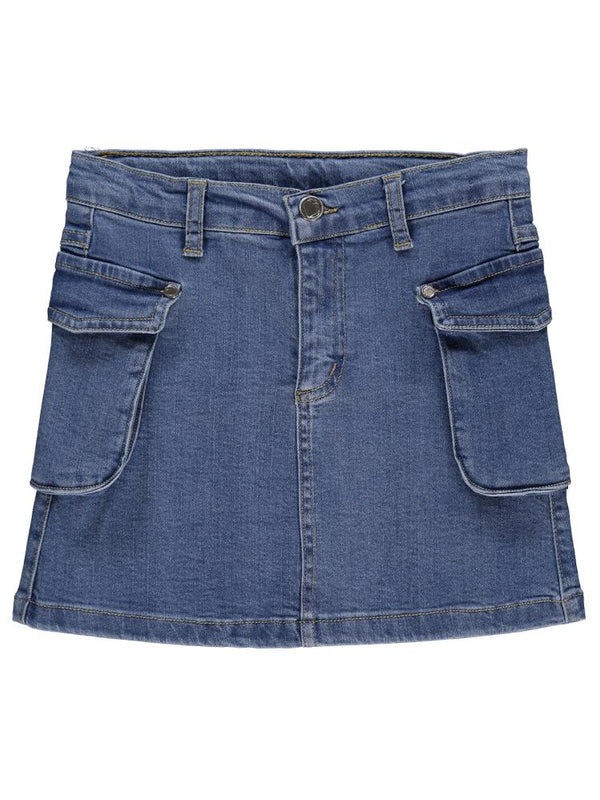Civil Girls Kargo Cepli 6-9 Yaş Etek - Mavi