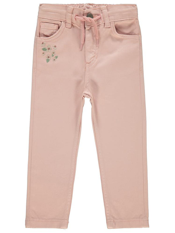 Civil Girls Çiçek nakışlı 2-5 Yaş Pantolon - Pudra