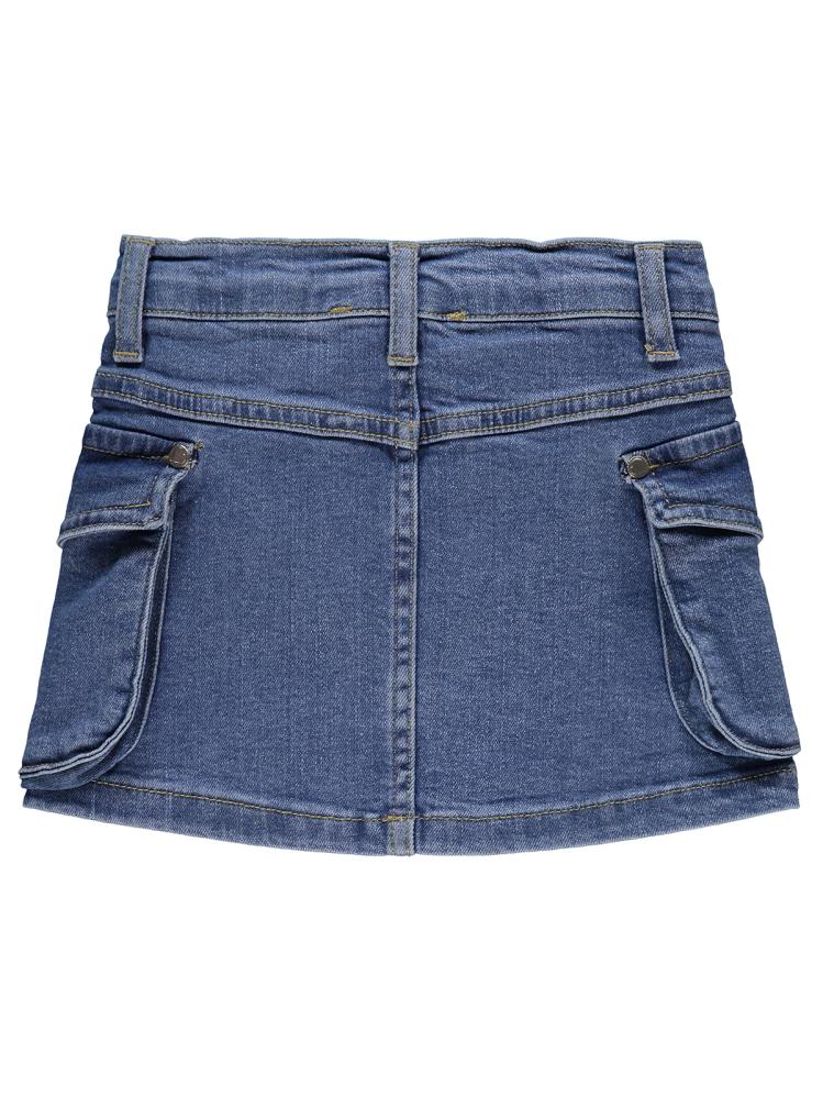 Civil Girls Kargo Cepli 2-5 Yaş Etek - Mavi