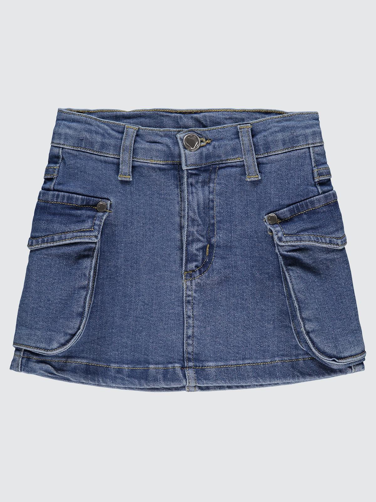 Civil Girls Kargo Cepli 2-5 Yaş Etek - Mavi