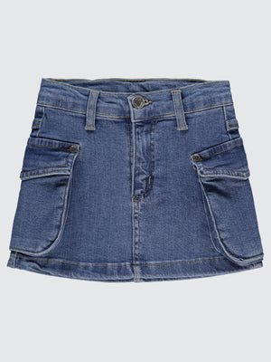 Civil Girls Kargo Cepli 2-5 Yaş Etek - Mavi