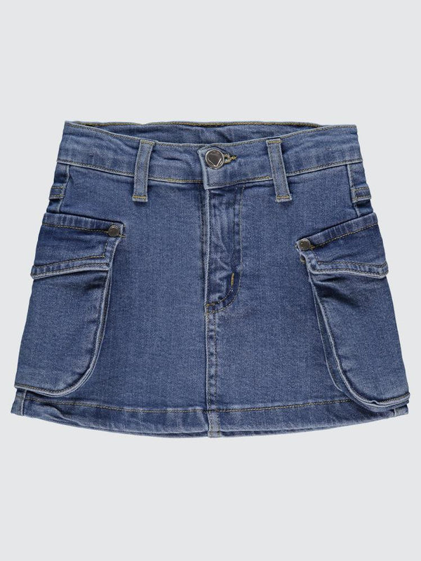 Civil Girls Kargo Cepli 2-5 Yaş Etek - Mavi