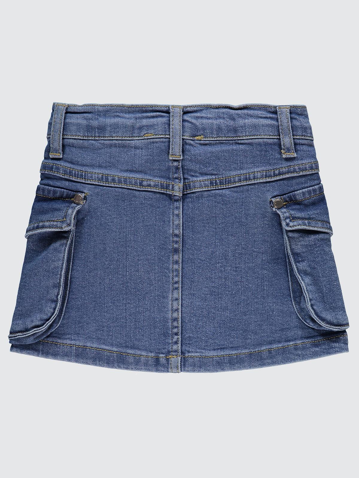 Civil Girls Kargo Cepli 2-5 Yaş Etek - Mavi