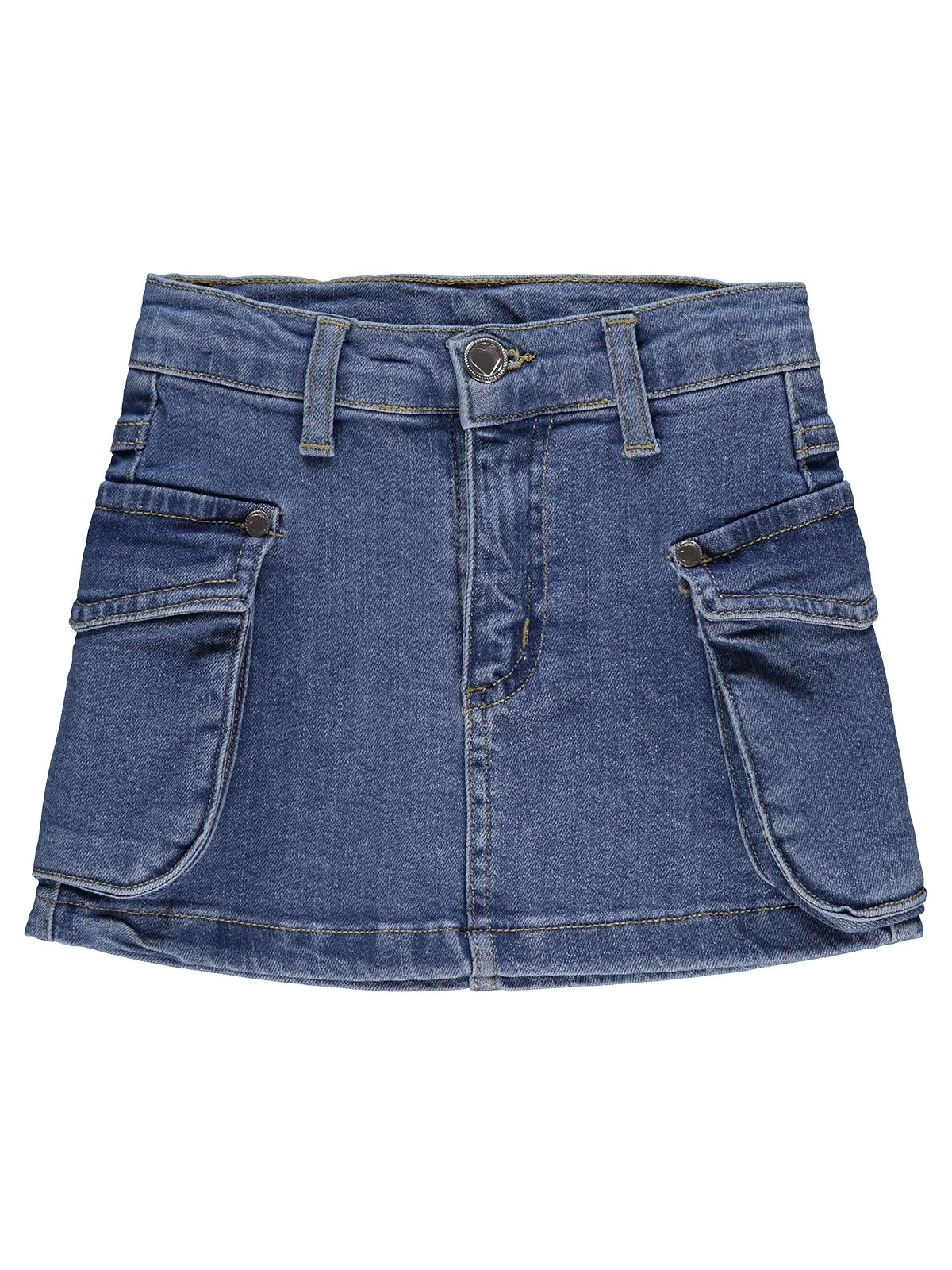 Civil Girls Kargo Cepli 2-5 Yaş Etek - Mavi