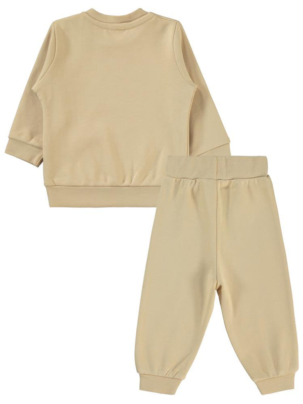 Civil Baby Mom Baskılı 6-18 Ay Takım - Kahverengi
