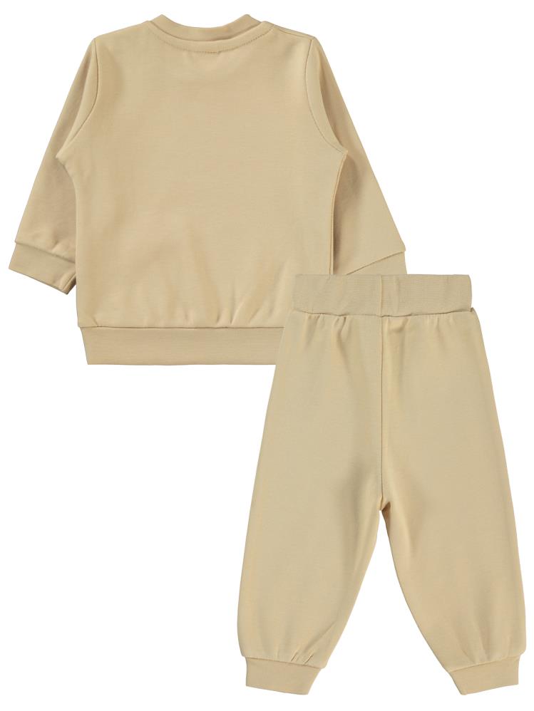 Civil Baby Mom Baskılı 6-18 Ay Takım - Kahverengi