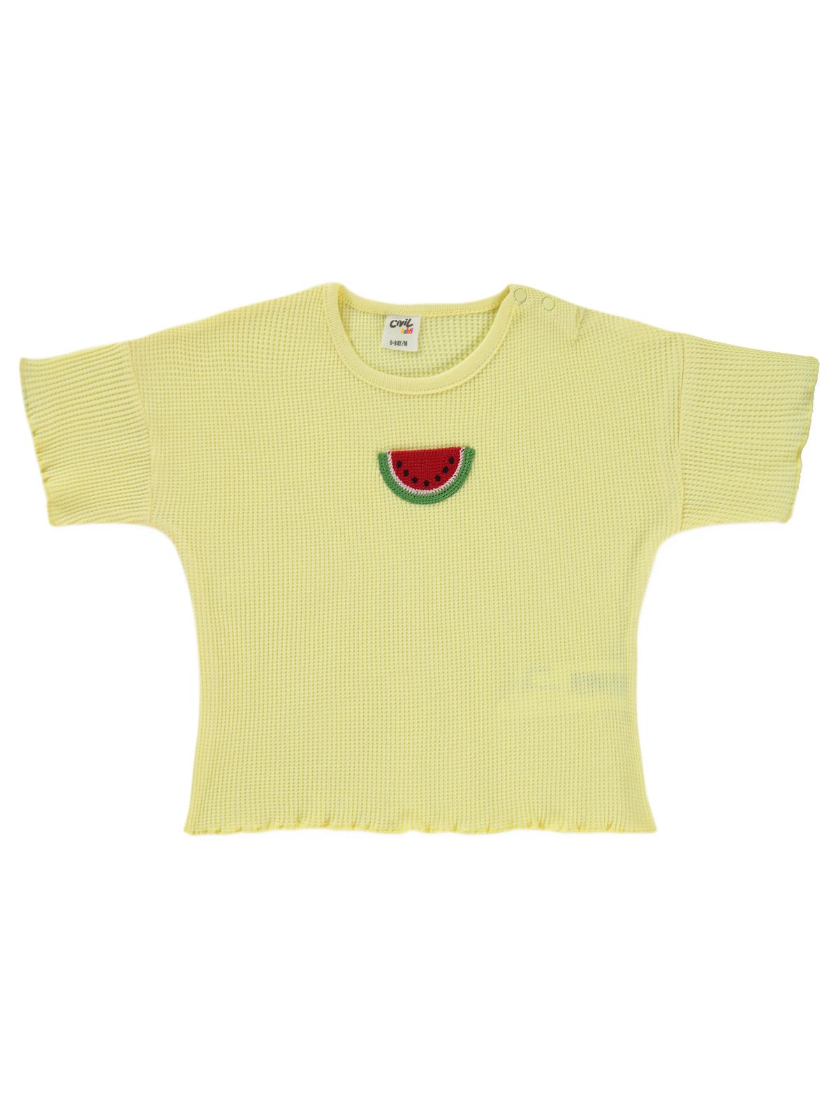 Civil Baby Mobil Aksesuarlı 6-18 Ay Tişört - Sarı