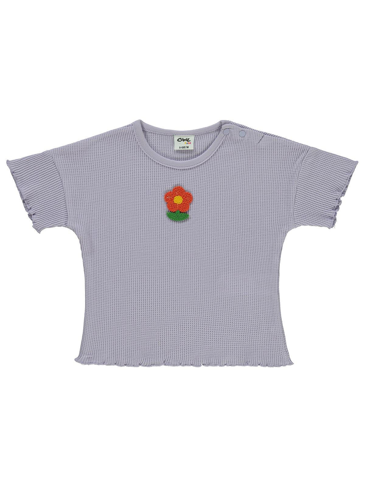 Civil Baby Mobil Aksesuarlı 6-18 Ay Tişört - Lila