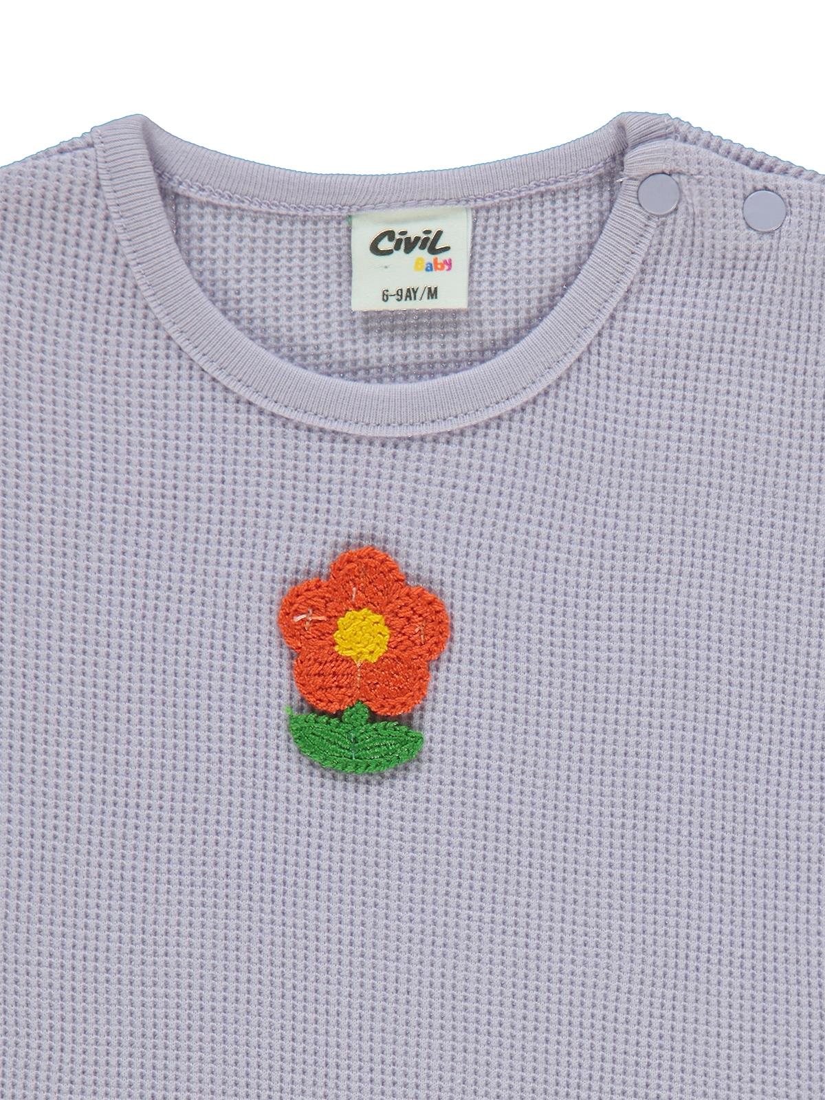 Civil Baby Mobil Aksesuarlı 6-18 Ay Tişört - Lila