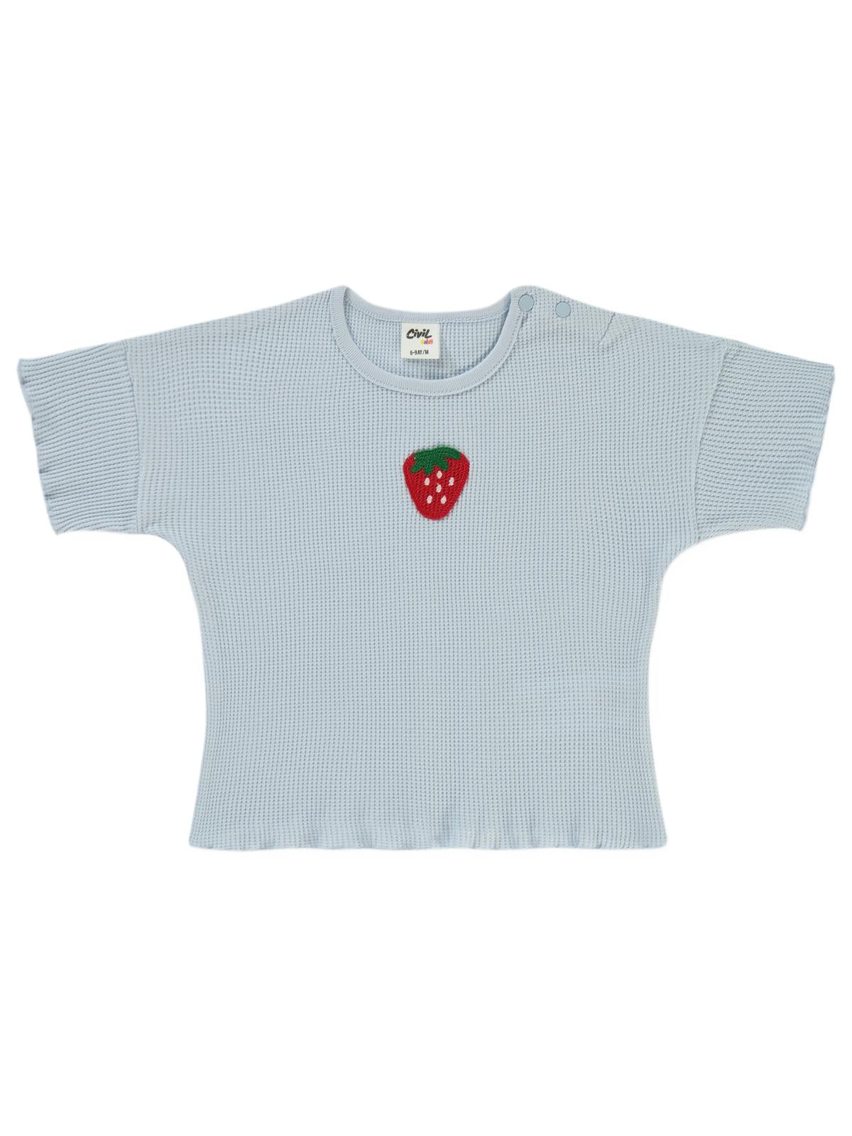 Civil Baby Mobil Aksesuarlı 6-18 Ay Tişört - Mavi