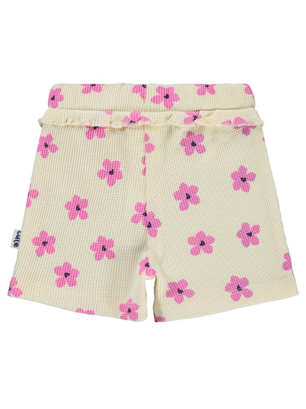 Civil Baby Çiçek Empirmeli 6-18 Ay Şort - Fil Dişi