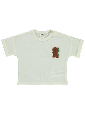 Civil Baby Mobil Aksesuarlı 6-18 Ay Tişört - Ekru