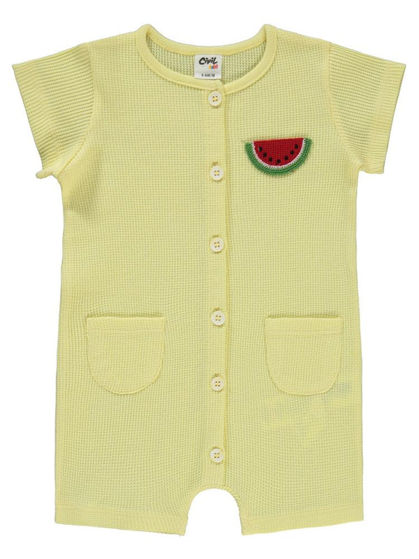 Civil Baby Mobil Aksesuarlı 6-18 Ay Tulum - Sarı