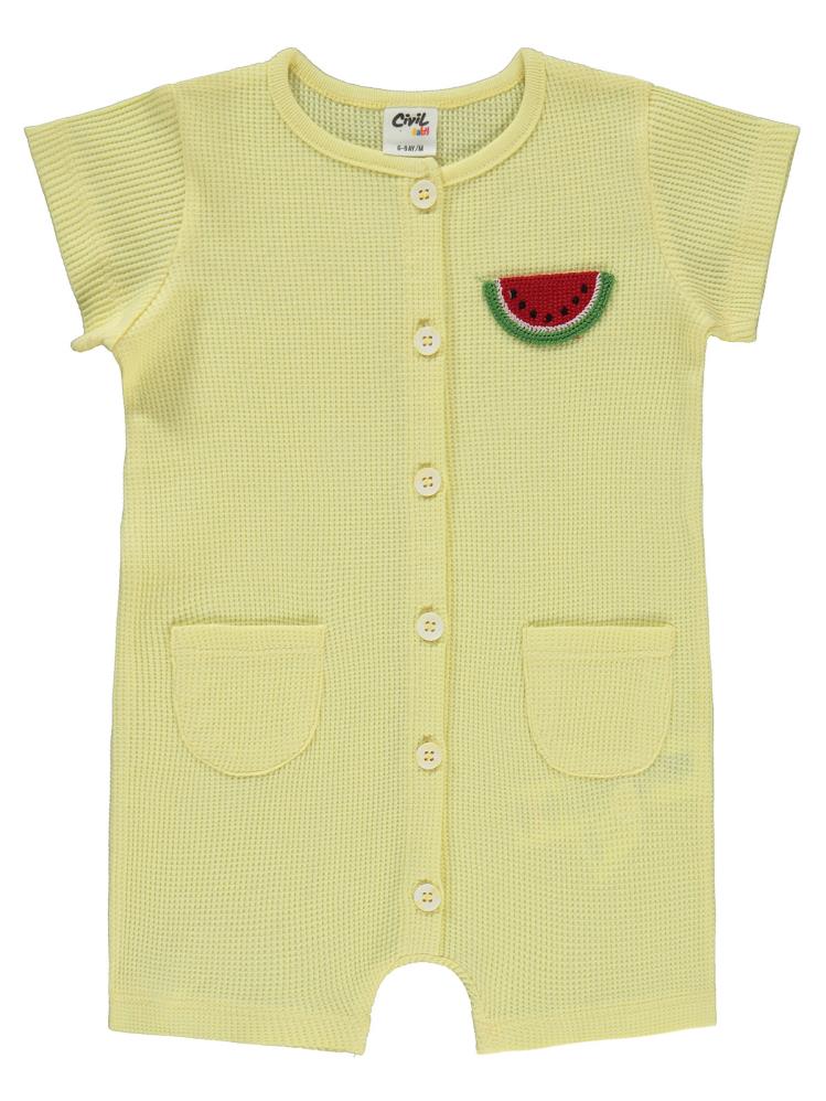 Civil Baby Mobil Aksesuarlı 6-18 Ay Tulum - Sarı