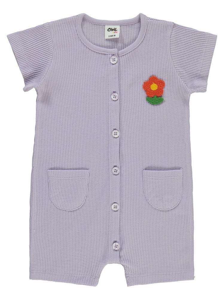 Civil Baby Mobil Aksesuarlı 6-18 Ay Tulum - Lila