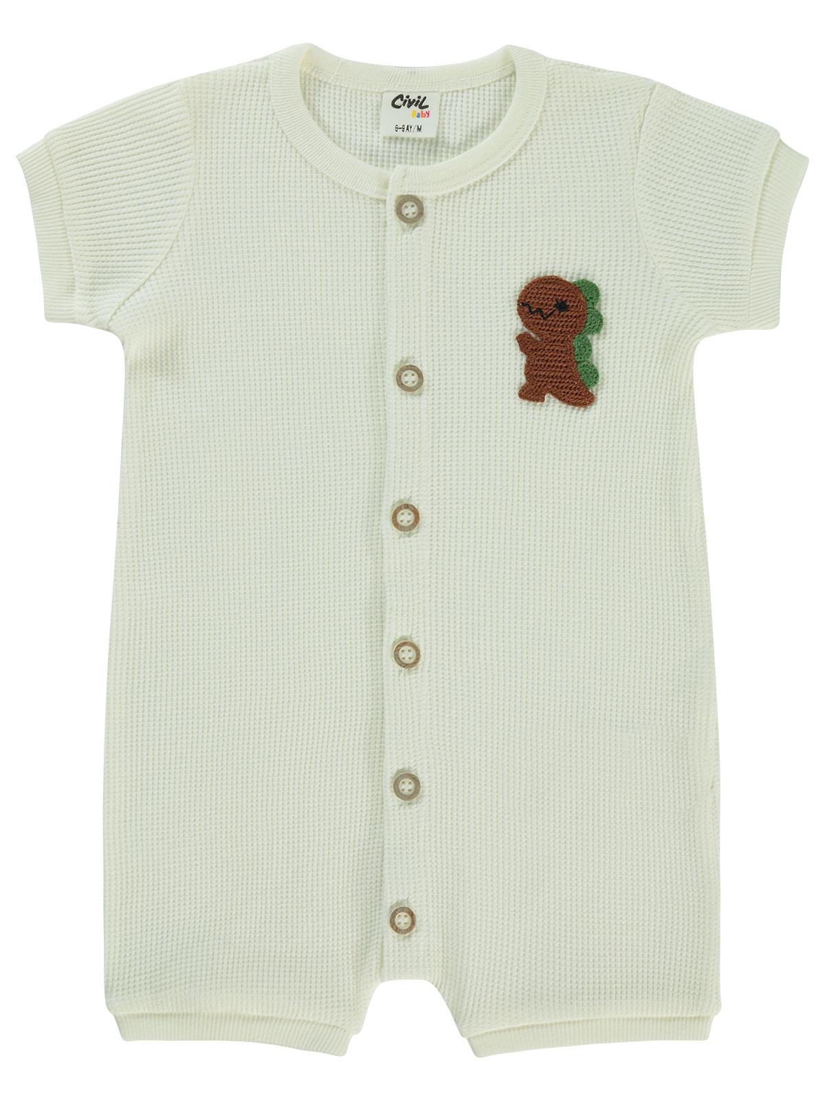 Civil Baby Mobil Aksesuarlı 6-18 Ay Tulum - Ekru