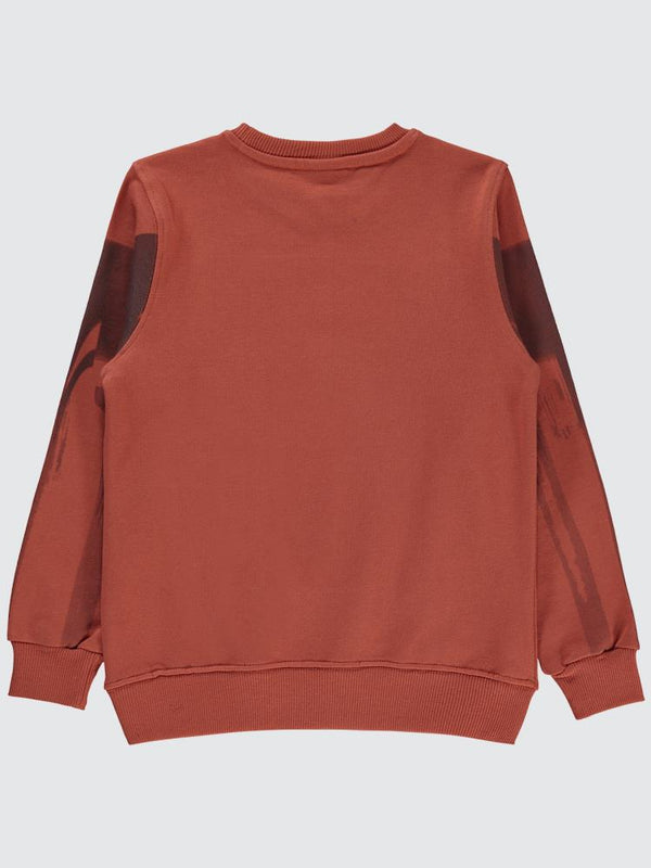 Pierre Cardin Baskılı 10-12 Yaş Sweatshirt - Turuncu