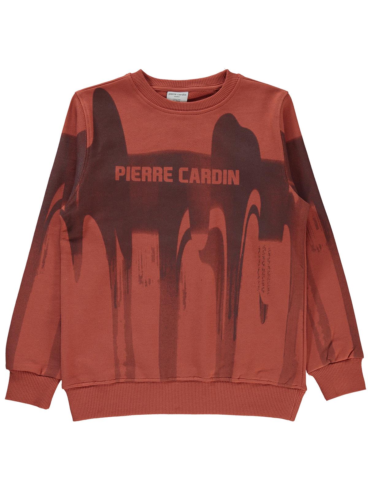 Pierre Cardin Baskılı 10-12 Yaş Sweatshirt - Turuncu