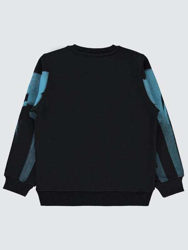 Pierre Cardin Baskılı 10-12 Yaş Sweatshirt - Siyah
