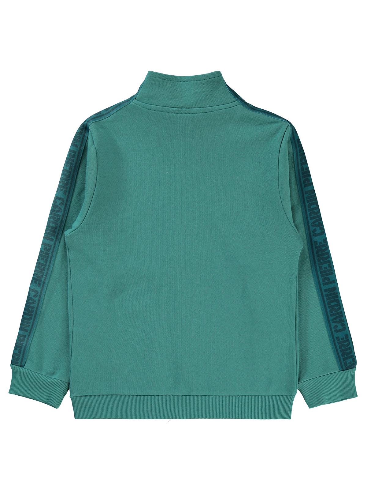 Pierre Cardin Şeritli 10-12 Yaş Hırka - Yeşil
