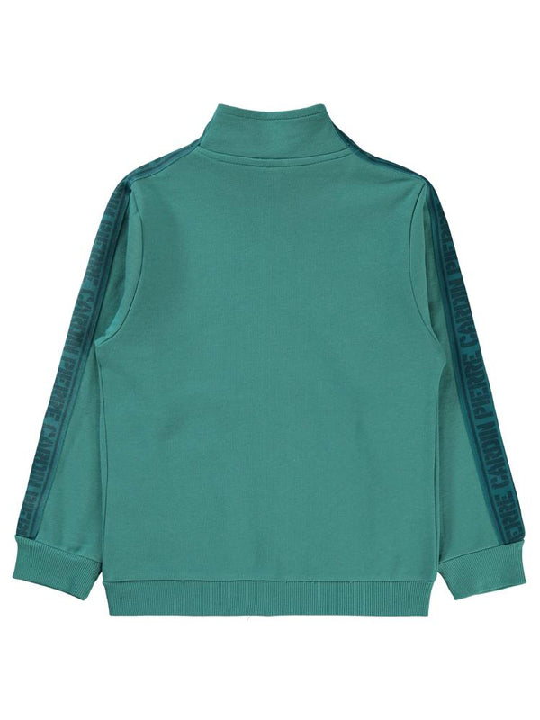 Pierre Cardin Şeritli 6-9 Yaş Hırka - Yeşil