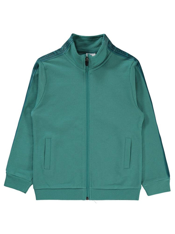 Pierre Cardin Şeritli 10-12 Yaş Hırka - Yeşil