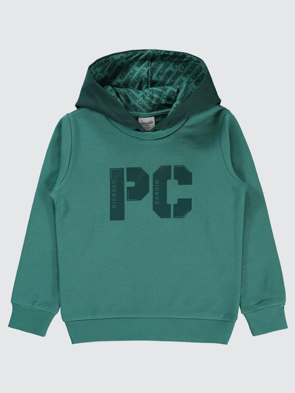 Pierre Cardin PC Baskılı 10-12 Yaş Sweatshirt - Yeşil