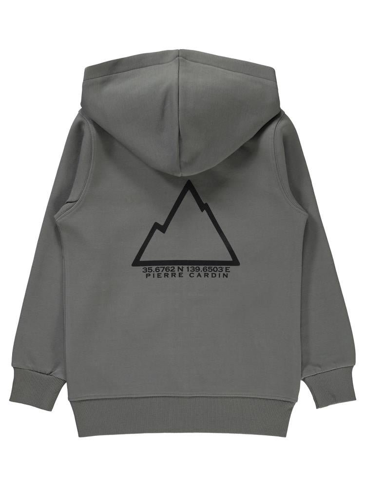 Pierre Cardin Fermuar Cepli 6-9 Yaş Hırka - Gri