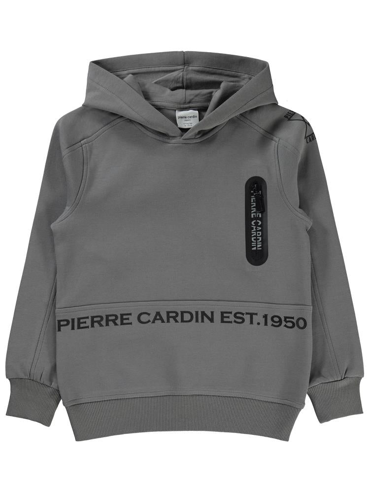 Pierre Cardin Fermuar Cepli 6-9 Yaş Sweatshirt - Gri