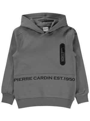 Pierre Cardin Fermuar Cepli 6-9 Yaş Sweatshirt - Gri