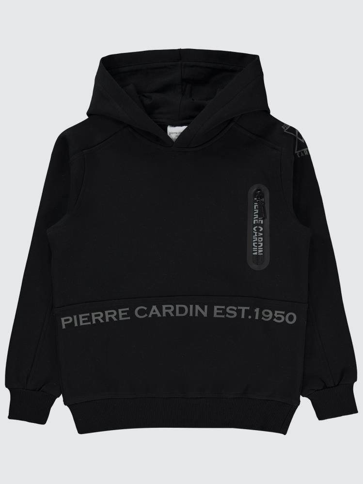Pierre Cardin Fermuar Cepli 6-9 Yaş Sweatshirt - Siyah
