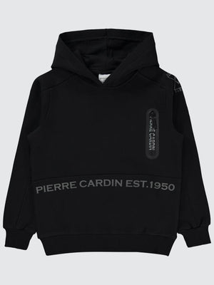 Pierre Cardin Fermuar Cepli 6-9 Yaş Sweatshirt - Siyah
