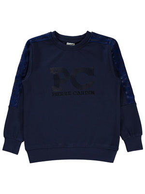 Pierre Cardin PC Baskılı 6-9 Yaş Sweatshirt - Lacivert