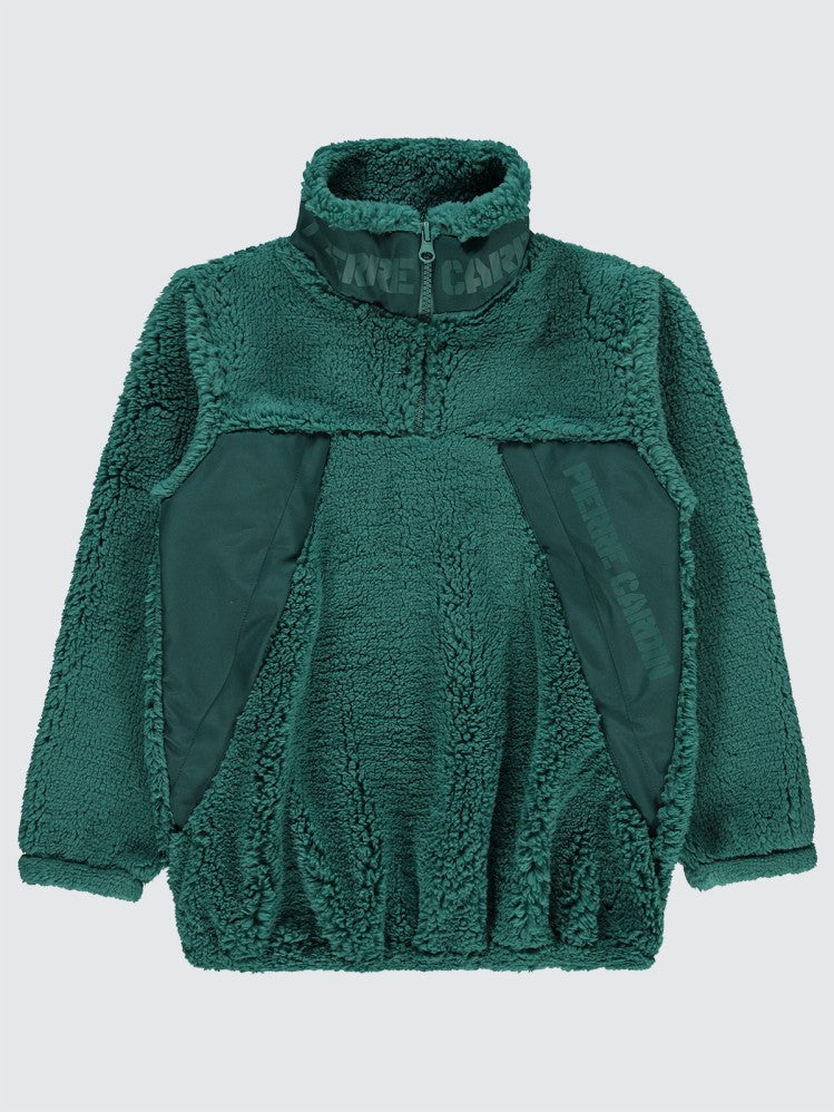 Pierre Cardin Yarım Fermuarlı 6-9 Yaş Sweatshirt - Yeşil