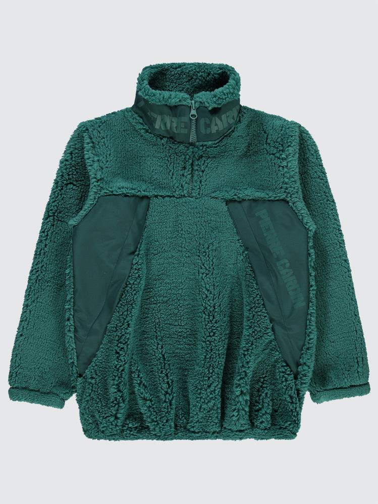 Pierre Cardin Yarım Fermuarlı 10-12 Yaş Sweatshirt - Yeşil