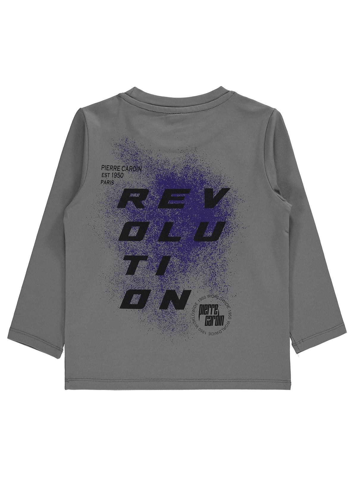 Pierre Cardin Sırtı Revolutıon Baskılı 2-5 Yaş Sweatshirt - Gri