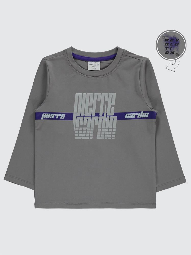 Pierre Cardin Sırtı Revolutıon Baskılı 2-5 Yaş Sweatshirt - Gri