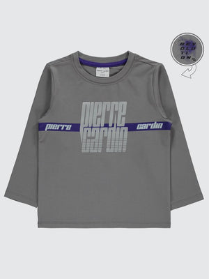Pierre Cardin Sırtı Revolutıon Baskılı 2-5 Yaş Sweatshirt - Gri