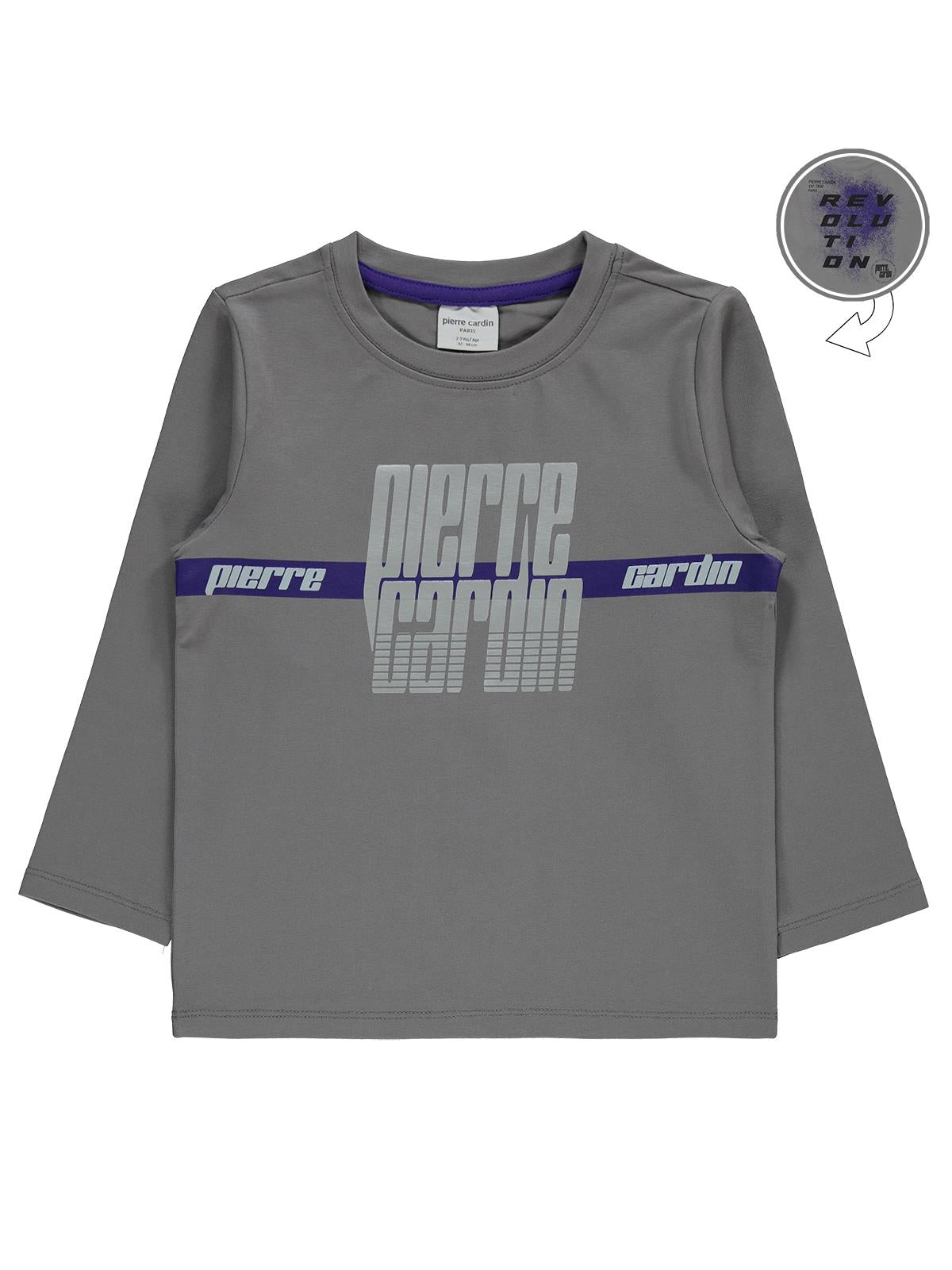 Pierre Cardin Sırtı Revolutıon Baskılı 2-5 Yaş Sweatshirt - Gri