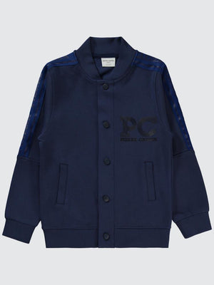 Pierre Cardin PC Baskılı 10-12 Yaş Hırka - Lacivert
