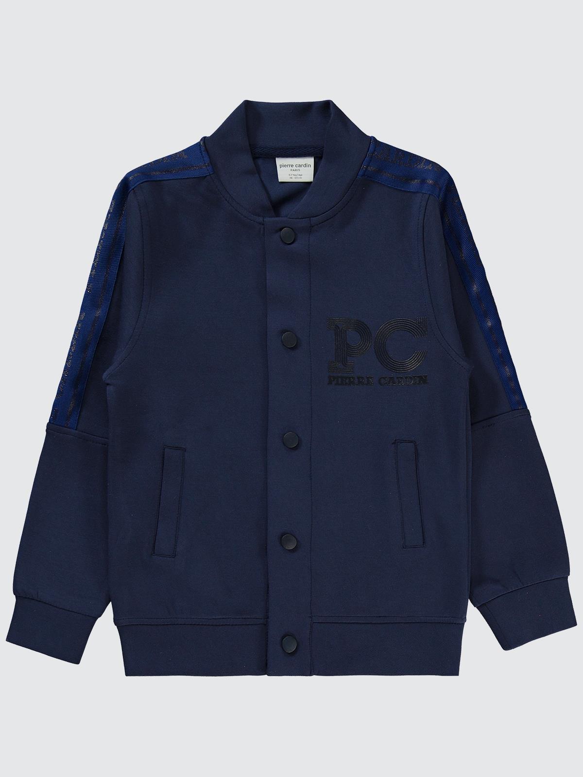 Pierre Cardin PC Baskılı 6-9 Yaş Hırka - Lacivert