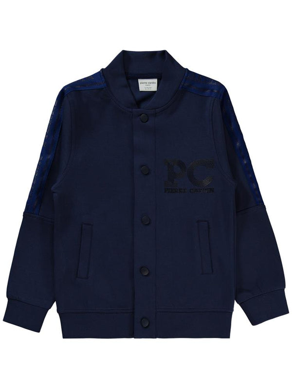 Pierre Cardin PC Baskılı 6-9 Yaş Hırka - Lacivert